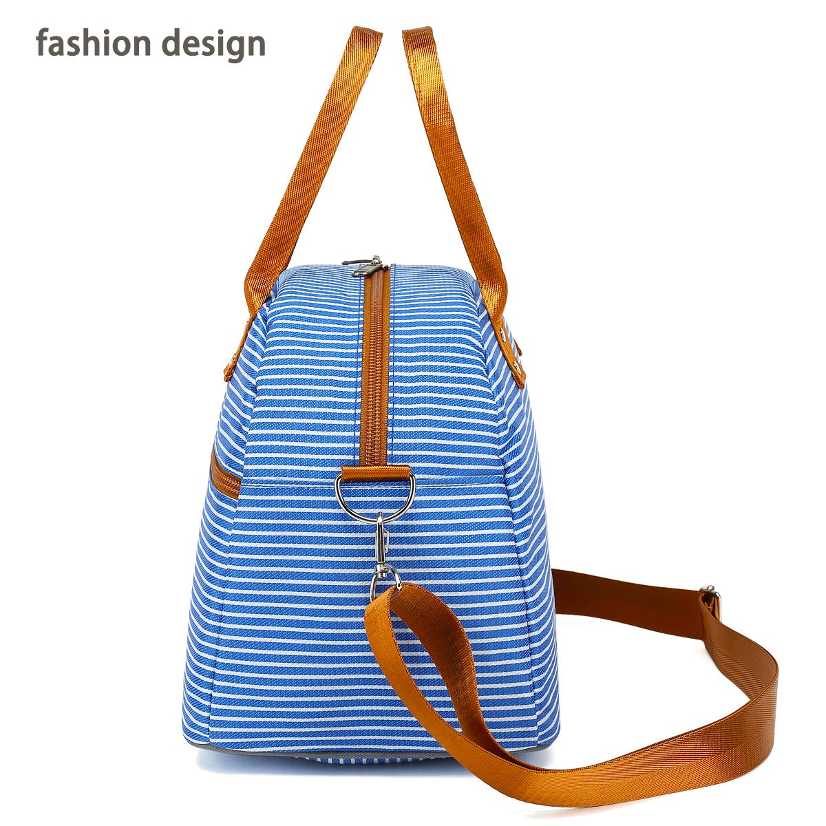 FlowFly Insulated Lunch Bag with Shoulder Strap - Large Reusable Freezable Lunch Tote for Men, Women & Kids - Perfect for Work, School, Picnics & Meal Prep - Royal Blue