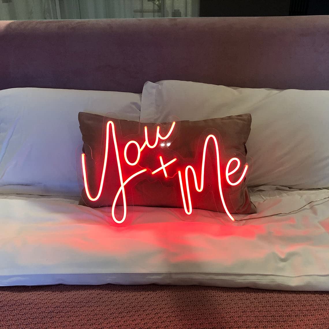 You & Me Neon Sign Light - Custom Wall Art Decor for Weddings, Anniversaries & Parties - Perfect Wedding Gift & Romantic Home Decor - Ideal for Bedroom, Living Room & Event Venues
