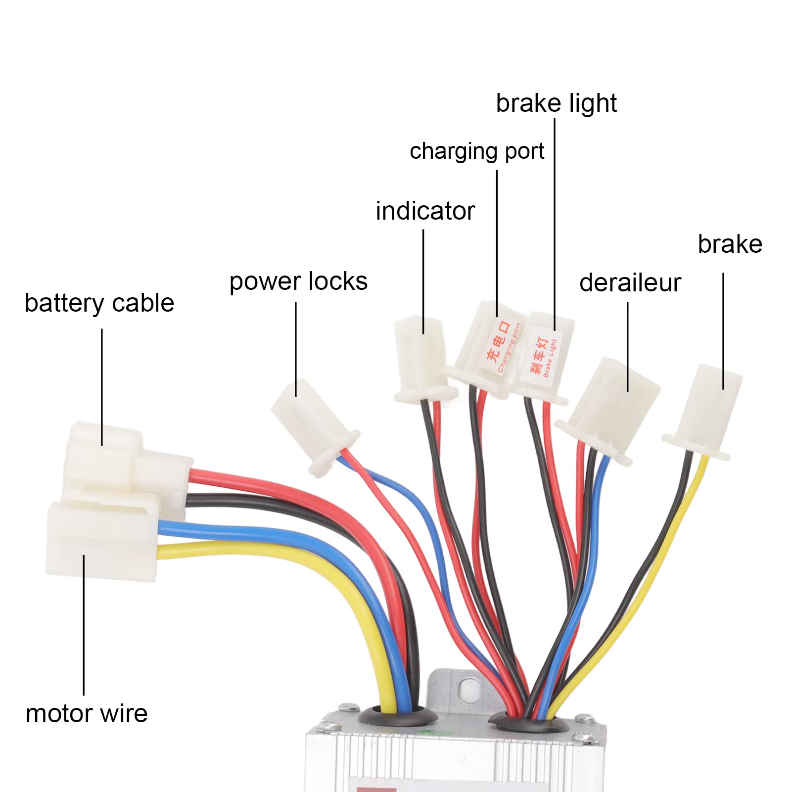 36V 500W Electric Scooter Brush Motor Controller with Throttle Grip - Compatible with E-Bikes, Electric Scooters & Door Locks - Perfect for Commuting, Urban Travel & Home Security Systems