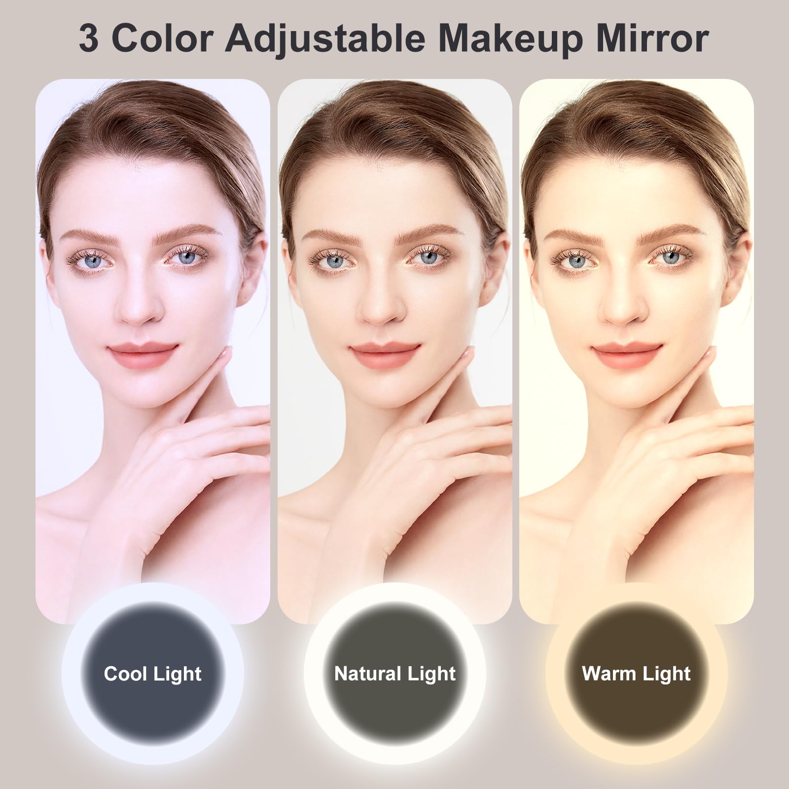 Portable Travel Makeup Bag with LED Mirror - Waterproof Cosmetic Organizer Case for Women & Girls, Perfect Gift for Mom, Birthday, Bridal Shower | Home, Travel & Salon Use