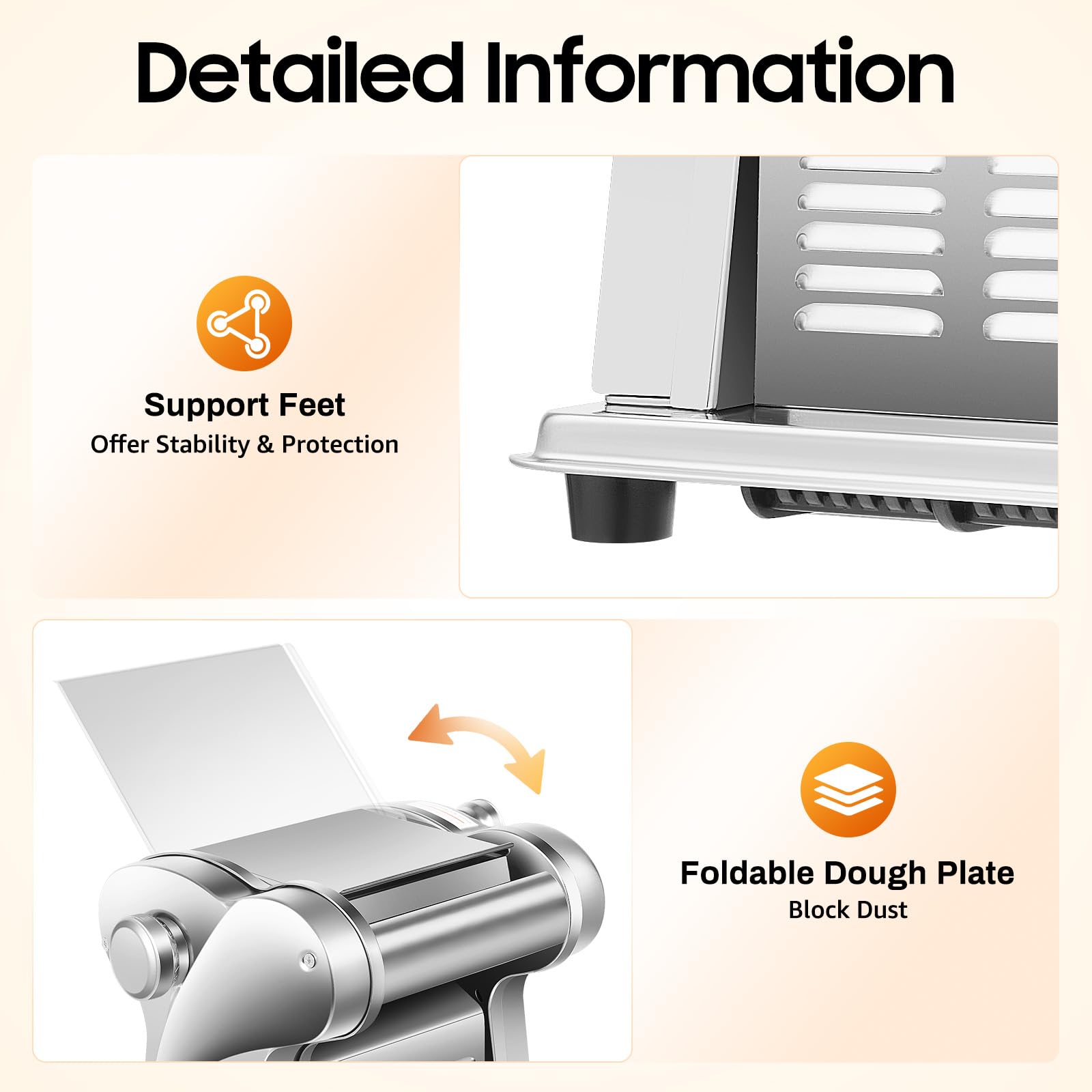 Stainless Steel Manual Pasta Maker Machine - Adjustable Thickness Roller for Homemade Noodles, Ravioli & Lasagna | Perfect for Italian Cooking, Restaurant & Home Kitchen Use