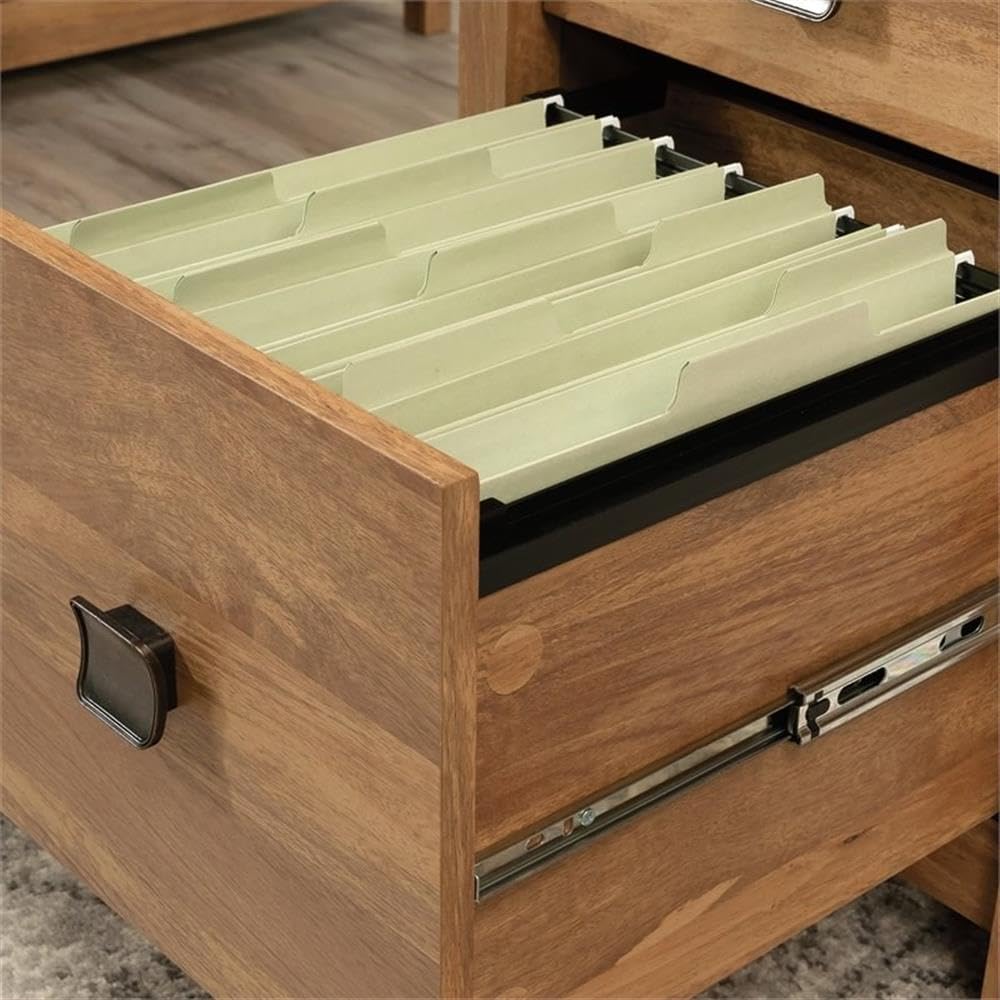UrbanPro 6-Drawer Farmhouse Executive Desk - Solid Wood Office Desk in Brown Finish | Perfect for Home Office, Study Room & Workspace Organization