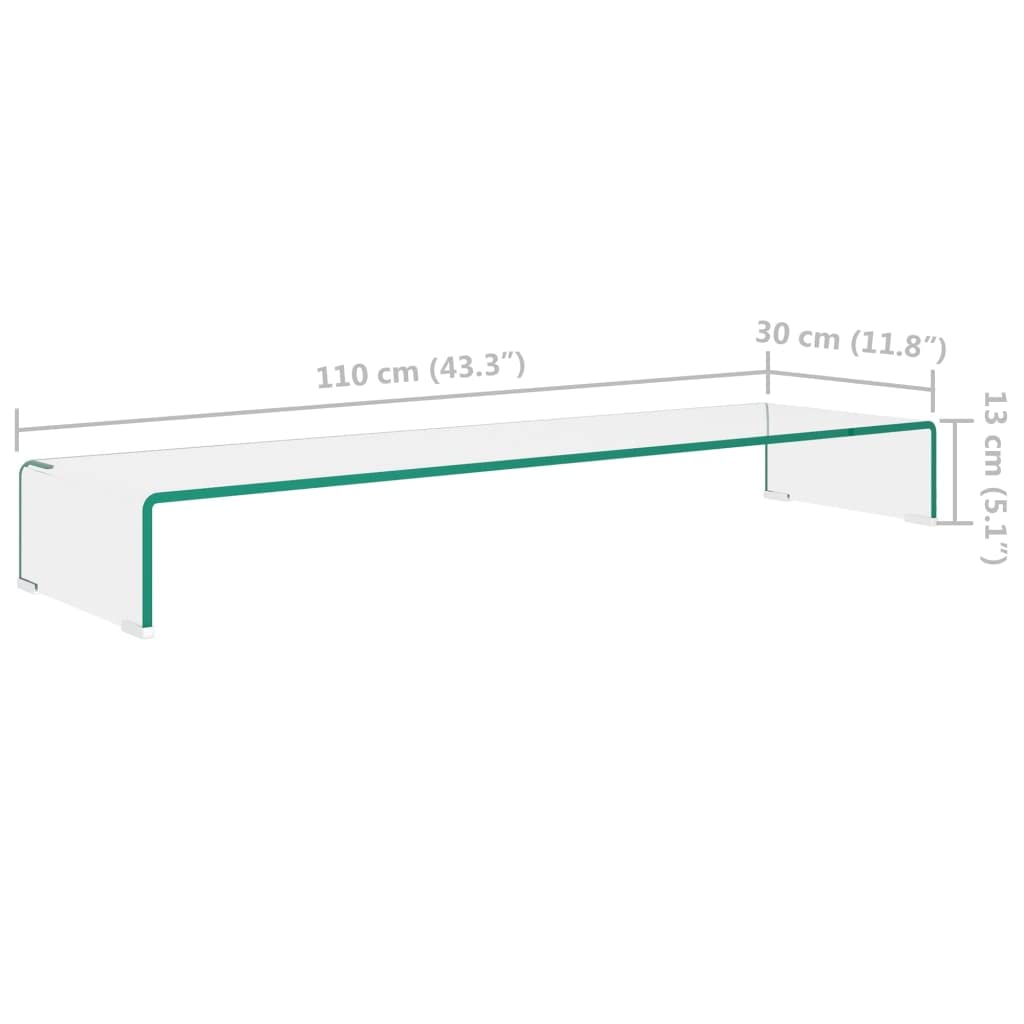 Modern Glass TV Stand 43.3
