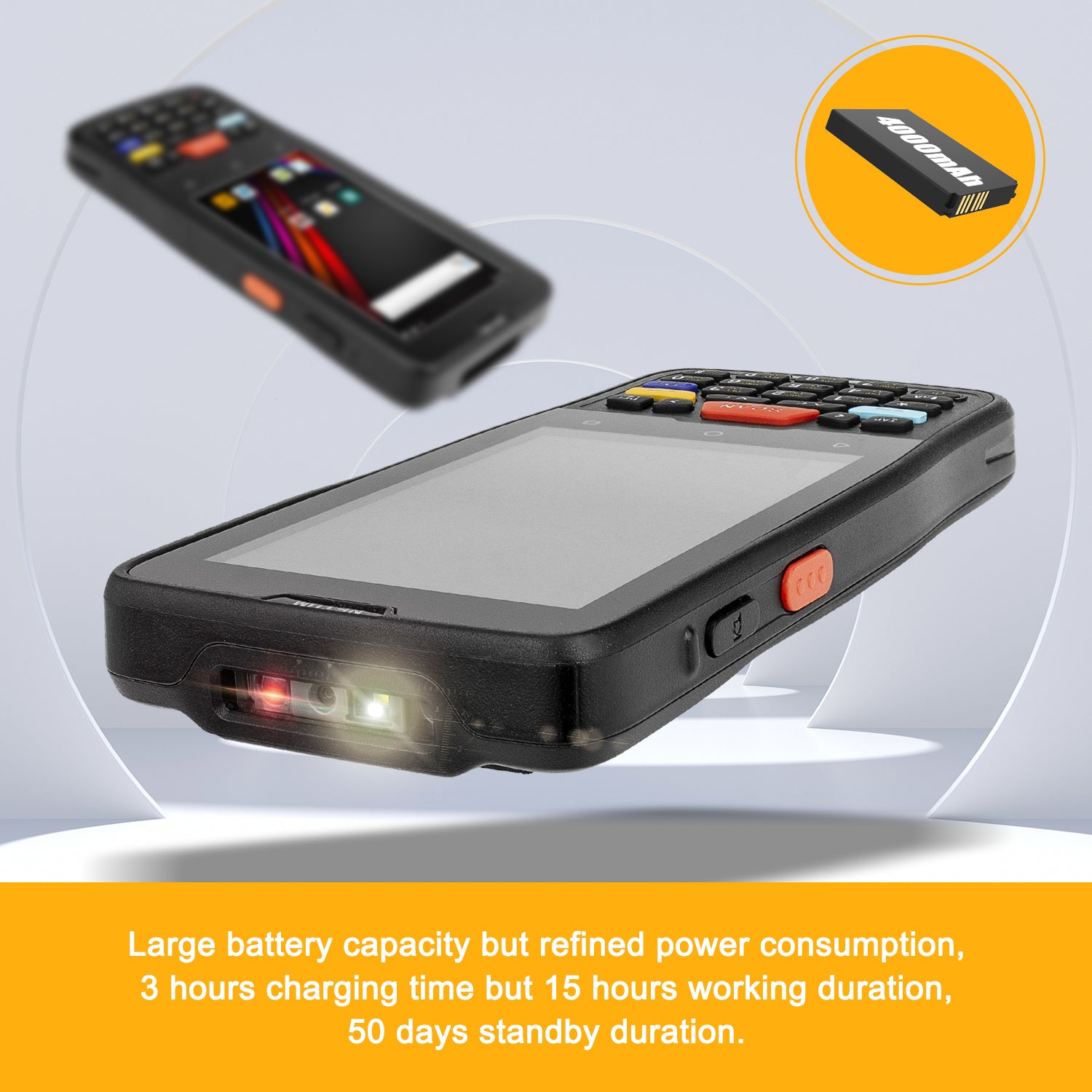 Netum D7100 Portable Android PDA Terminal - 2D Barcode Scanner, Touch Screen, WiFi, 4G & GPS - Ideal for Retail, Warehouse & Logistics Inventory Management