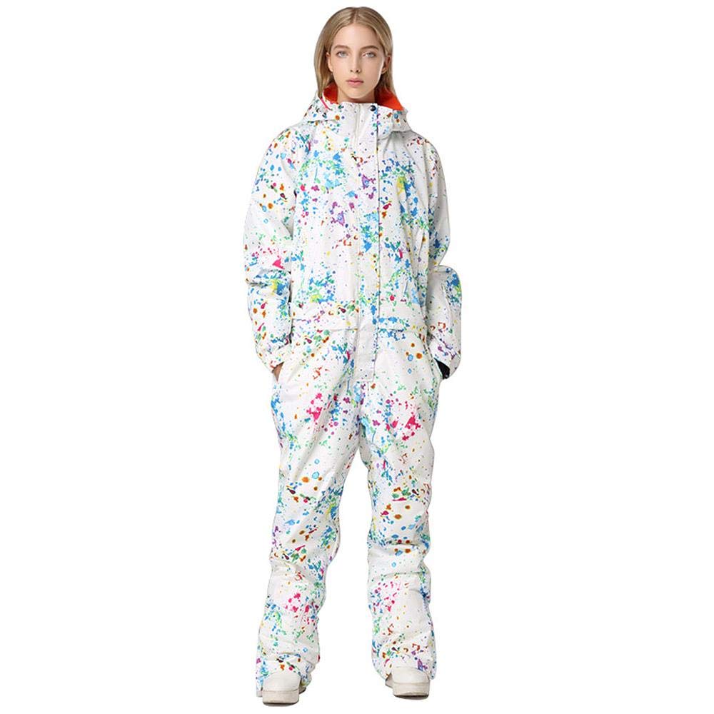 HOTIAN Women's One Piece Ski Suit - Waterproof Snowboard Jumpsuit for Winter Outdoor Activities | Perfect for Skiing, Snowboarding & Cold Weather Adventures