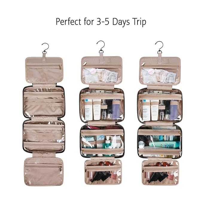 AVENUX Waterproof Hanging Toiletry Bag for Travel - Medium Size for Cosmetics & Toiletries