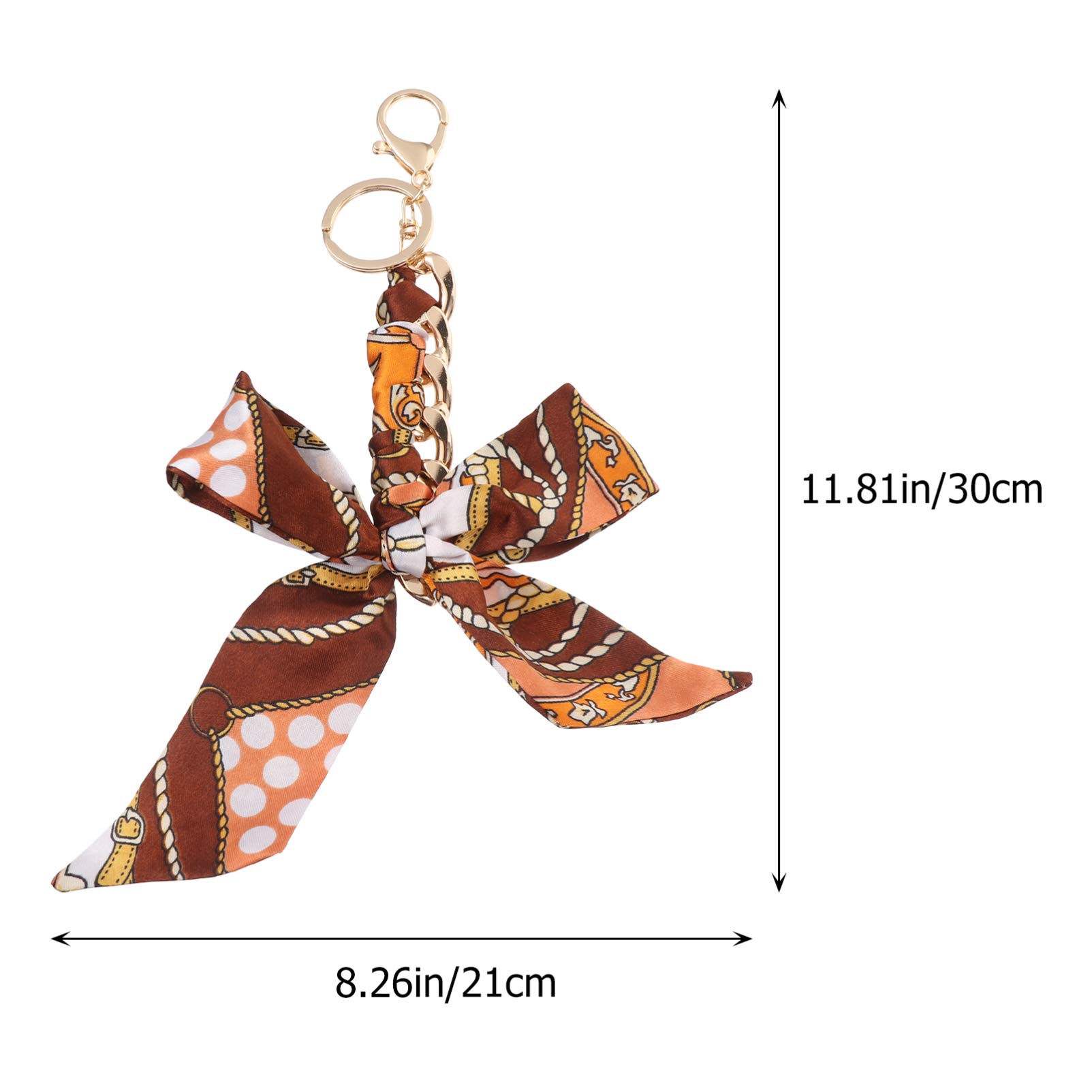 OSALADI Bowknot Silk Ribbon Keychain - Elegant Handbag Handle Decor for Purse, Tote & Shoulder Bags | Perfect Gift for Women, Fashion Accessory for Parties, Weddings & Daily Use