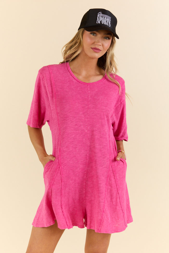 Unique Pink Knit Romper for Women - Soft & Stylish One-Piece Jumpsuit | Perfect for Casual Outings, Beach Vacations & Summer Parties
