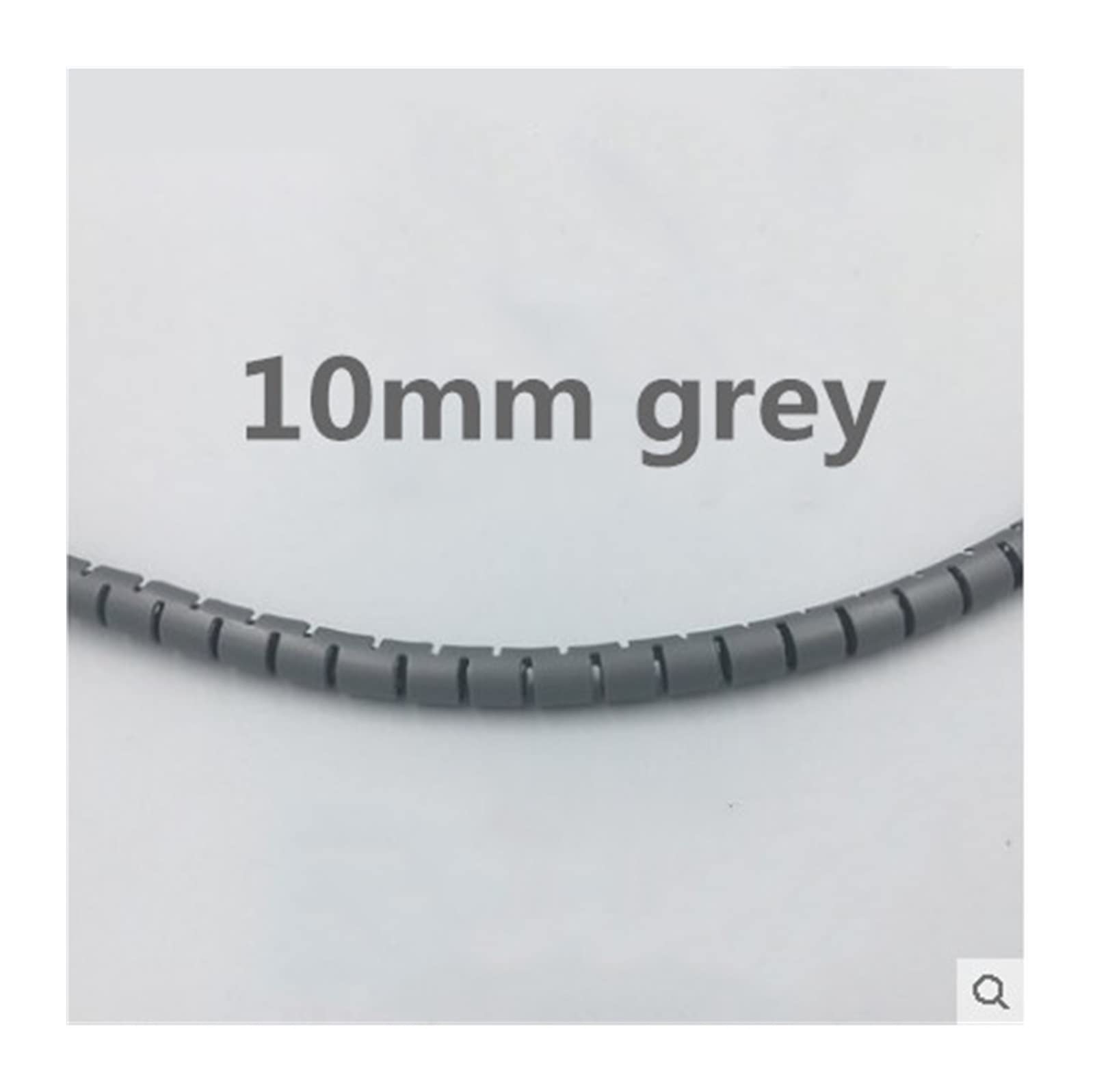 1 Meter Spiral Cable Wrap - Flexible Wire Organizer, Cable Protector & Management Tube for Tidy Storage - 10mm Grey - Perfect for Home, Office & Workshop Electronics Organization