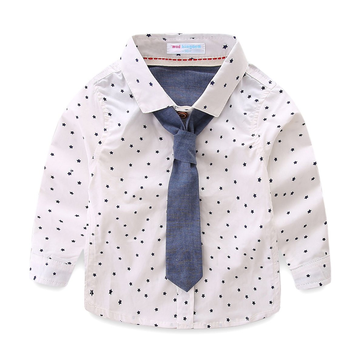 Premium Mud Kingdom Boys' Dress Shirt with Adjustable Bow Tie - Formal Occasions, School Events & Family Photos
