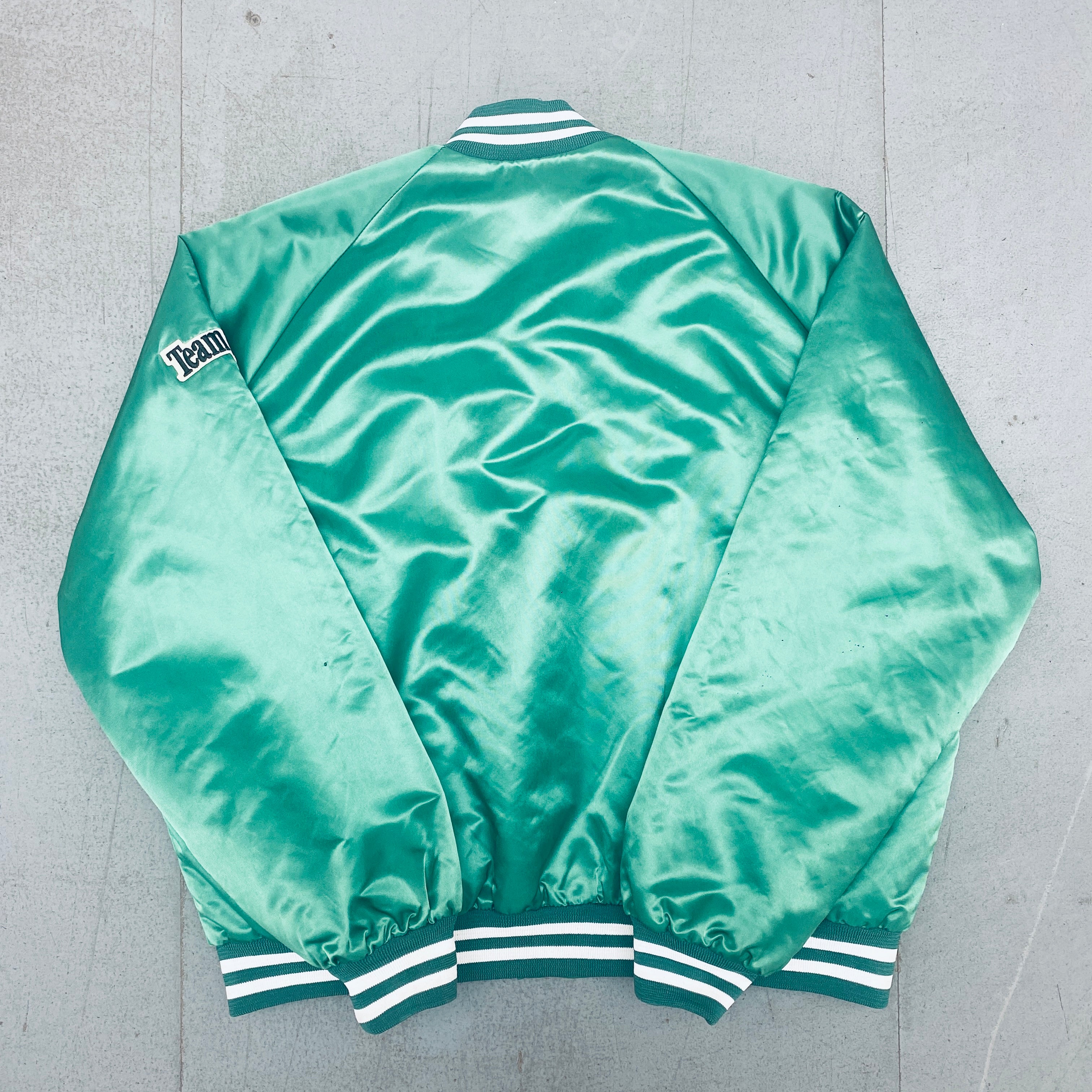 Philadelphia Eagles 1980s Vintage Satin Bomber Jacket XXL - Retro NFL Football Fan Apparel for Game Day & Casual Wear