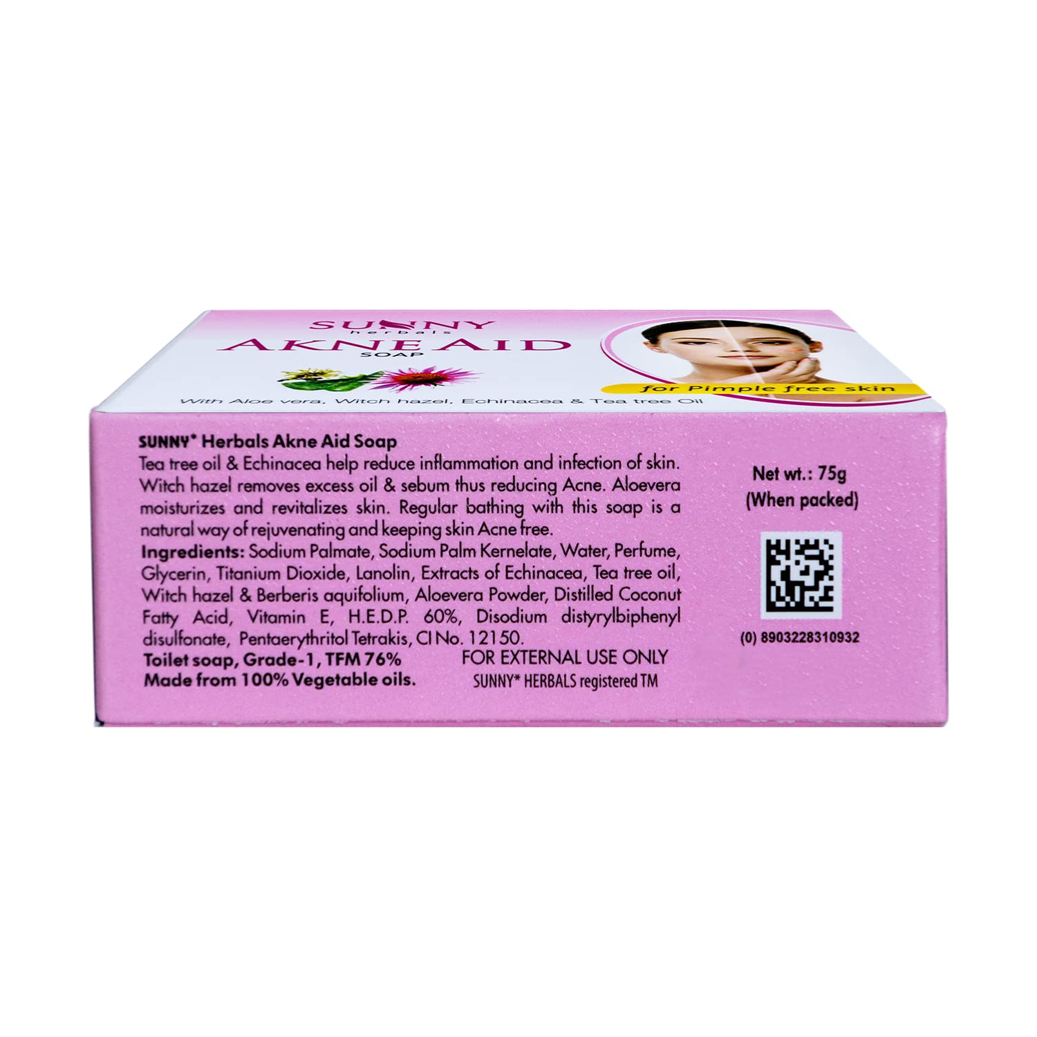Natural Acne Treatment Soap with Aloe Vera & Calendula - Gentle Pimple Cleansing Bar for Women & Men | Pack of 4 (2 Acne Soap + 2 Aloe Vera Soap) | Perfect for Daily Face Wash & Sensitive Skin Care