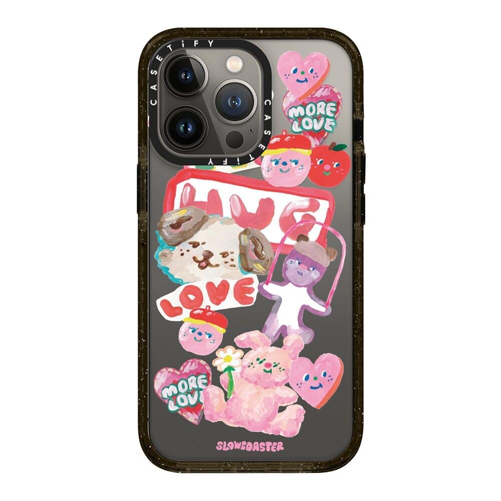 CASETiFY Impact Case for iPhone 13 Pro - SLOWCOASTER Sticker Protective Phone Cover - Clear Black Design for Shock Absorption & Style - Perfect for Everyday Use, Travel & Outdoor Activities
