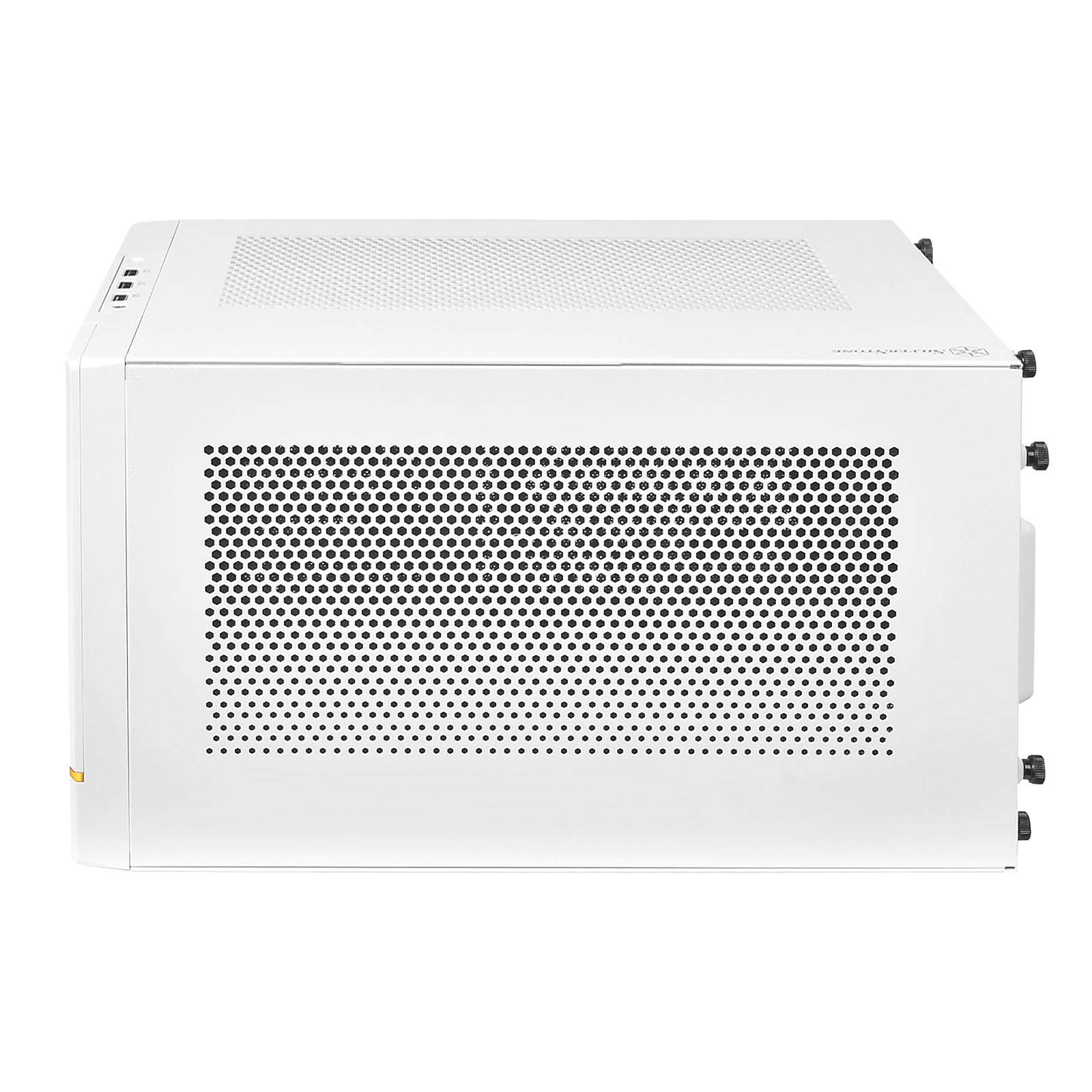 SilverStone Technology SUGO 14 SG14 White Mini-ITX Cube PC Case - Supports 3 Slot Full Length GPUs, ATX PSU & 240mm AIO - 4 Removable Panels (SST-SG14W) - Perfect for Compact Gaming Rigs & Home Theater PCs