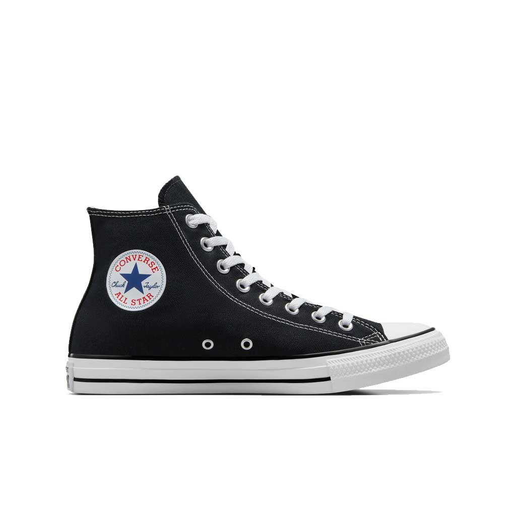 Converse Chuck Taylor All Star High Top Sneakers - Black Canvas Classic Unisex Shoes for Men & Women | Casual Wear, Street Style, Skateboarding & Everyday Fashion