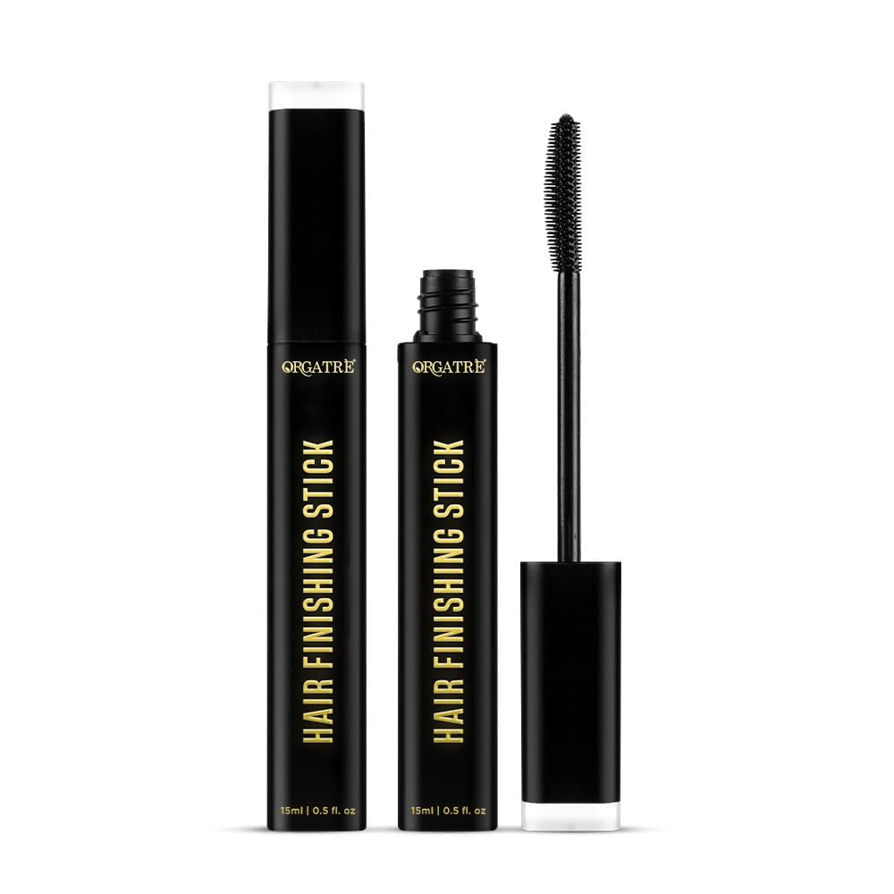 ORGATRE Hair Finishing Stick for Frizzy Hair - 15ml Baby Hair Fixer | Anti-Flyaway Hair Wax Wand | Non-Greasy Styling Stick for Women | Perfect for Smoothing Flyaways & Baby Hairs | Great for Daily Styling, Work, and Special Occasions