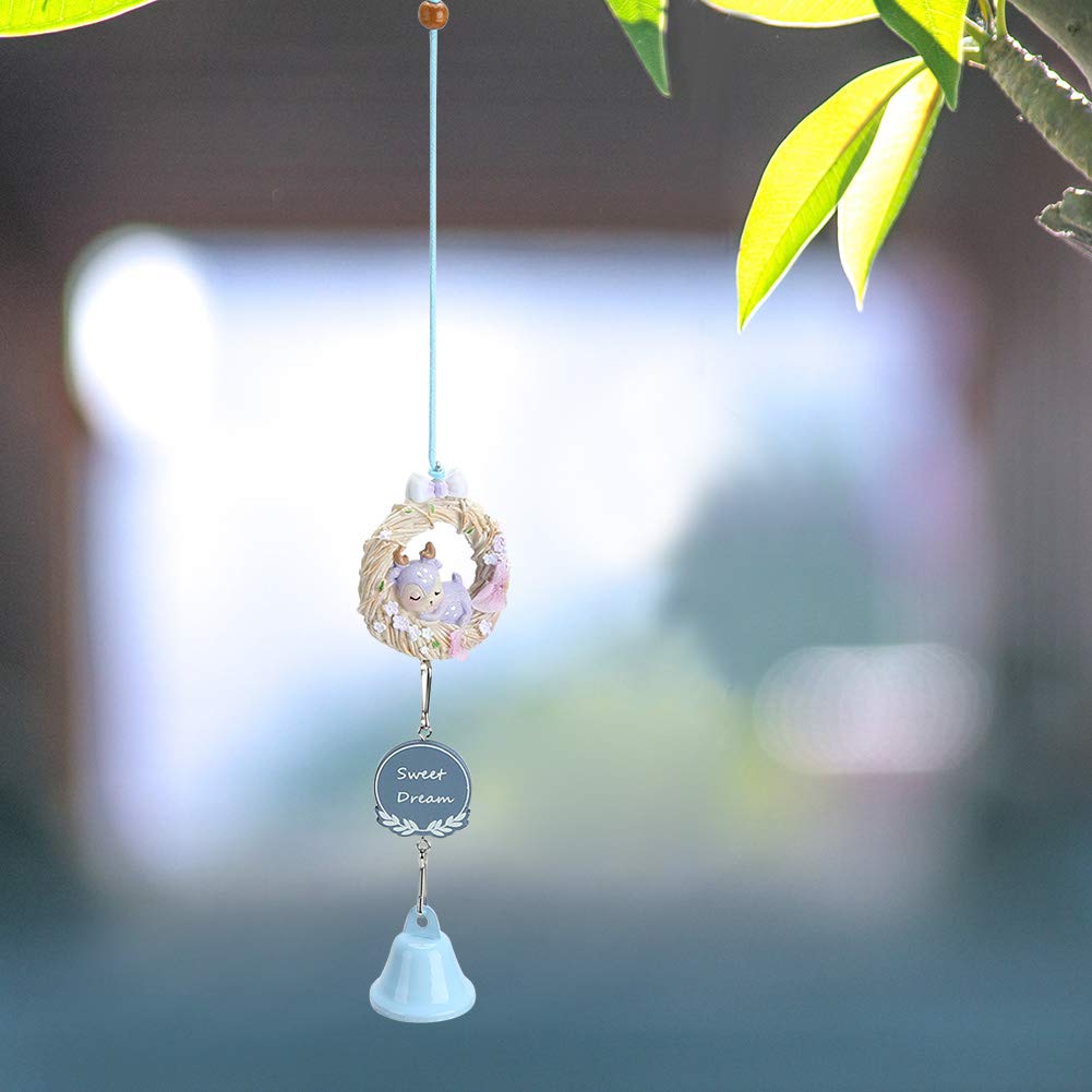 Outdoor Wind Chimes - Cute Cartoon Wind Chimes with Memorial Design, Blue Hanging Decor for Garden, Patio, Yard & Home | Perfect for Relaxing Outdoor Spaces & Soothing Wind Sounds