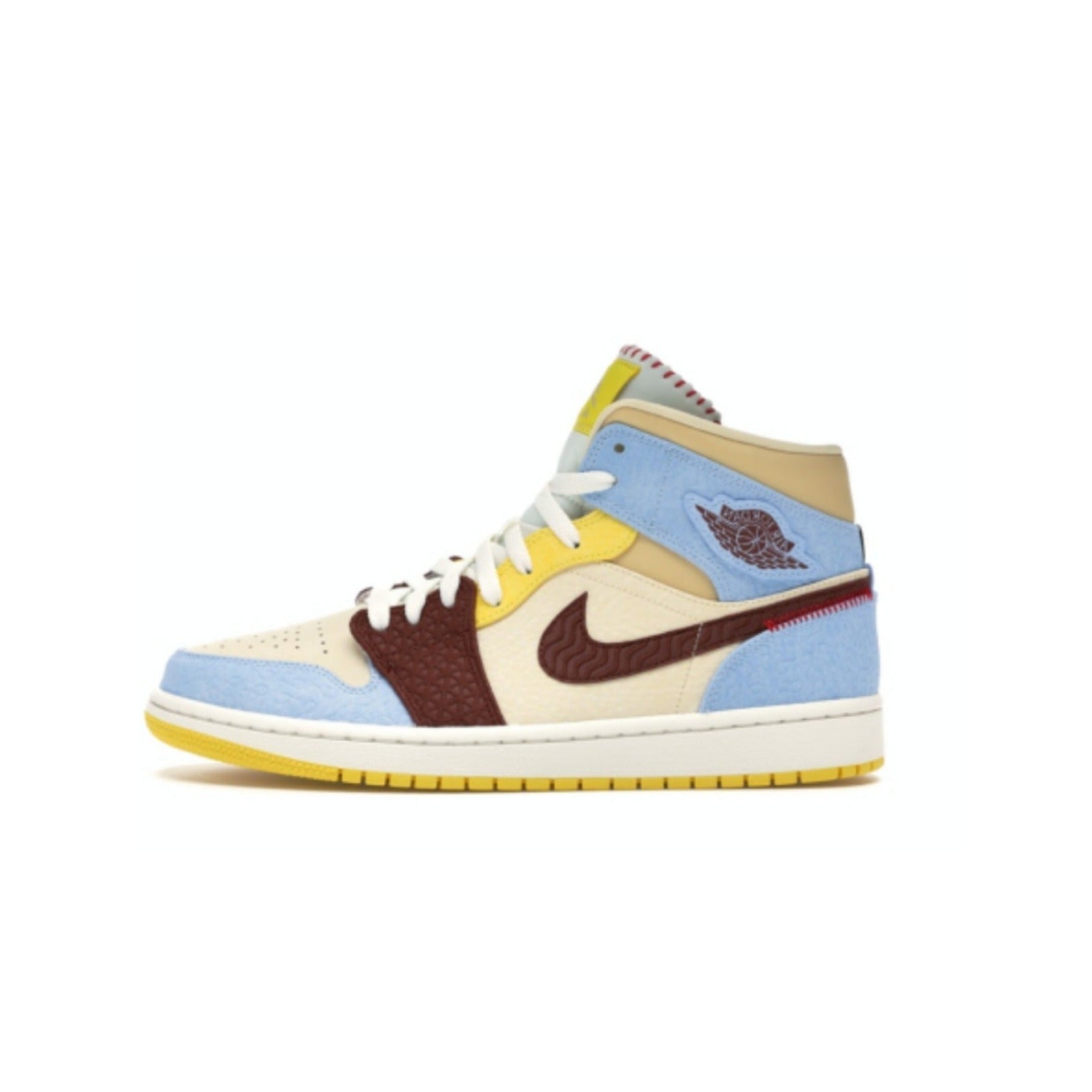 Air Jordan 1 Mid SE Fearless Maison Chateau Rouge Basketball Shoes - Retro High Top Sneakers for Men & Women - Perfect for Streetwear, Basketball Games & Casual Fashion