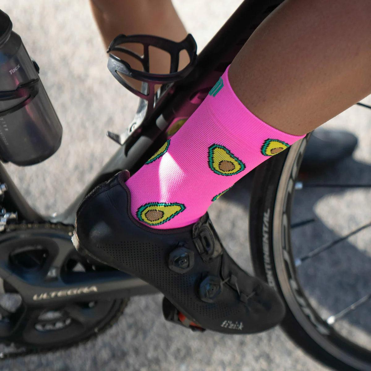 Premium Sporcks Avocado Cycling Socks - Breathable Moisture-Wicking Performance Socks for Road & Mountain Biking - Perfect for Cycling Enthusiasts & Outdoor Sports