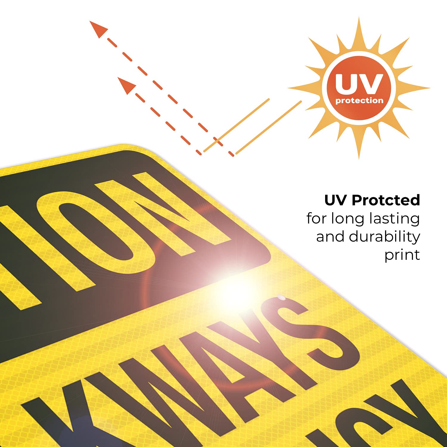 3M EGP Reflective Aluminum 'Walkways May Be Icy' Warning Sign - 24x30 Inches, .080 Thickness, Fade Resistant, Made in USA - Ideal for Parking Lots, Sidewalks & Winter Hazard Areas