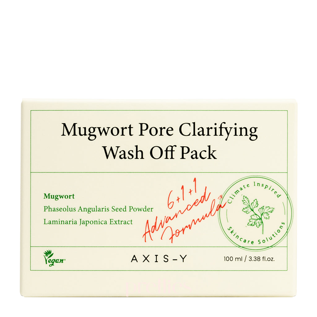 AXIS Y Mugwort Pore Clarifying Wash Off Pack 100ml - Korean Skincare for Deep Cleansing & Blackhead Removal - Perfect for Oily & Acne-Prone Skin