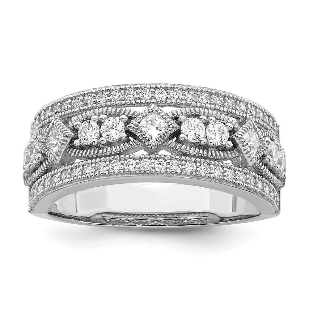 925 Sterling Silver Cubic Zirconia Brilliant Embers Ring - Elegant Women's Fine Jewelry Gift for Her | Perfect for Anniversaries, Birthdays & Special Occasions