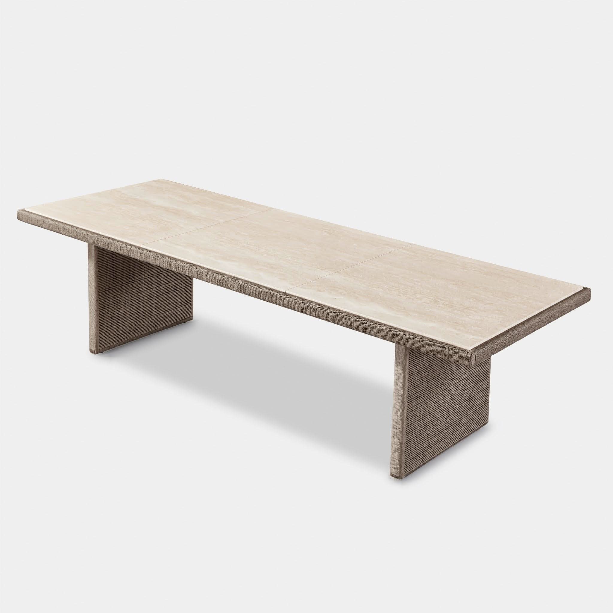 Modern Formentera 108-Inch Dining Table - Solid Wood Farmhouse Table for 8-10 People - Perfect for Family Gatherings & Dinner Parties