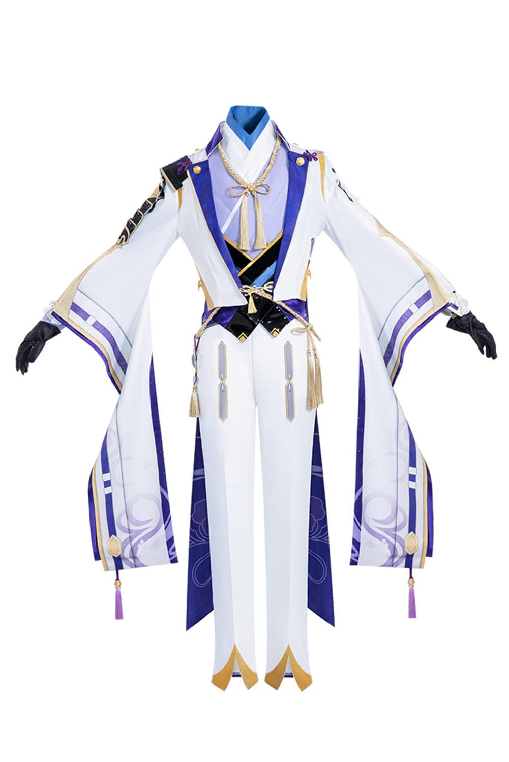 Premium Kamisato Ayato Cosplay Costume Set with Wig & Shoes - Official Genshin Impact Character Outfit for Halloween, Anime Conventions, Cosplay Events, and Birthday Gifts for Fans