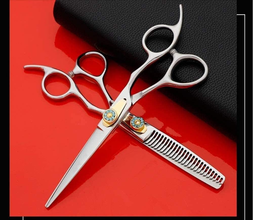 Professional 6 Inch Barber Scissors Set - Stainless Steel Hair Cutting & Thinning Scissors for Salon & Home Hairdressing | Perfect for Stylists, Barbers & DIY Haircuts
