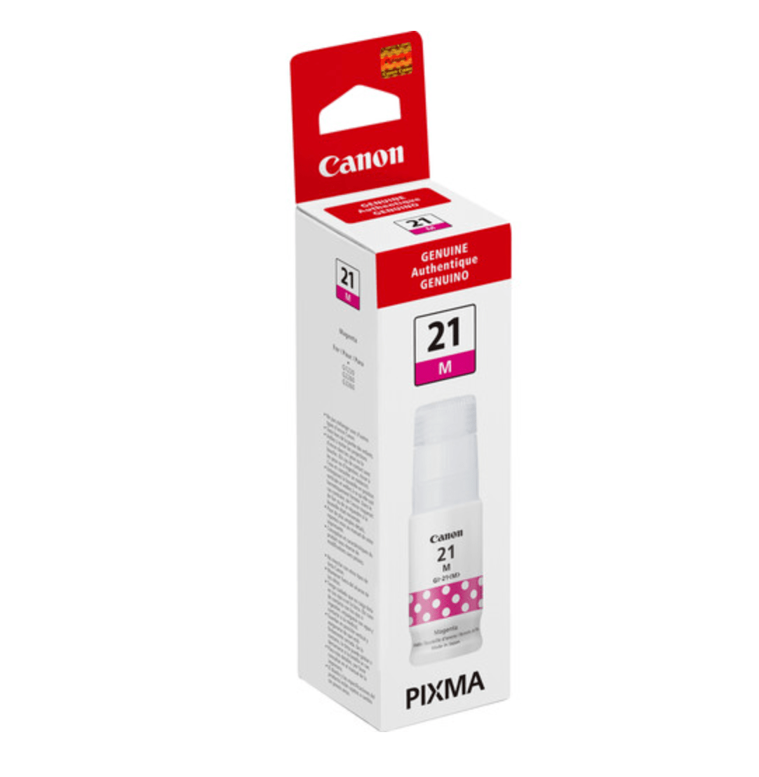 Canon GI 21 Magenta Ink Bottle (70mL) - High-Quality Printer Ink Cartridge Replacement for Canon Printers | Perfect for Home, Office & Photo Printing