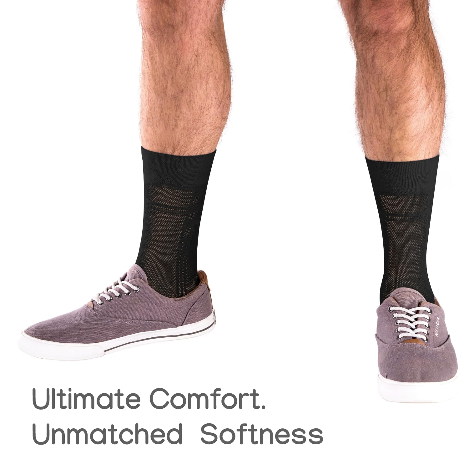 Ultra Thin Breathable Cotton Men's Dress Socks - 5 Pack Super Soft Lightweight Socks for Business & Formal Wear - Perfect for Office, Wedding & Daily Comfort