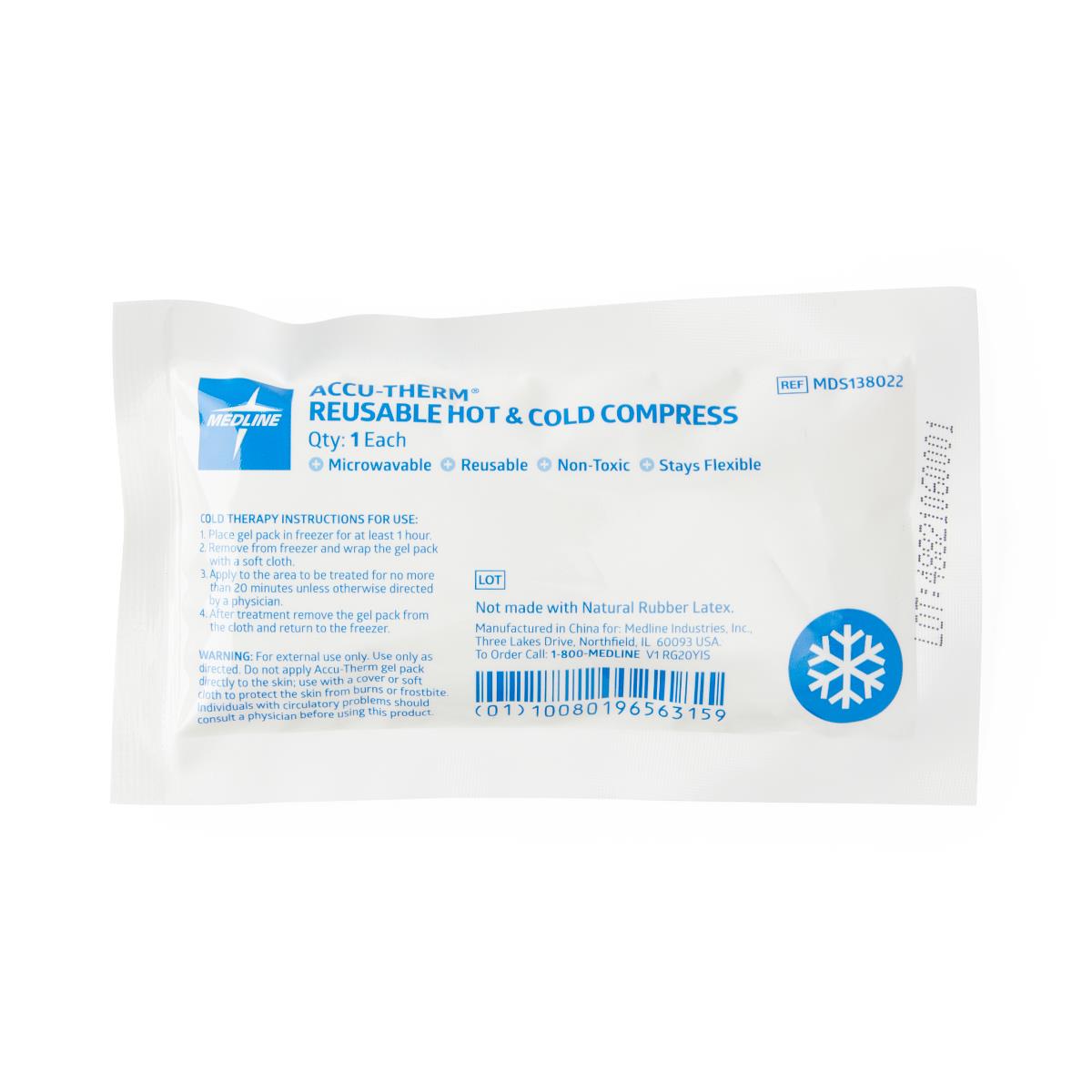Accu Therm Hot & Cold Therapy Gel Packs for Pain Relief - Reusable Ice & Heat Packs for Muscle Soreness, Injuries, Headaches - Perfect for Sports Recovery, First Aid & Post-Surgery Care