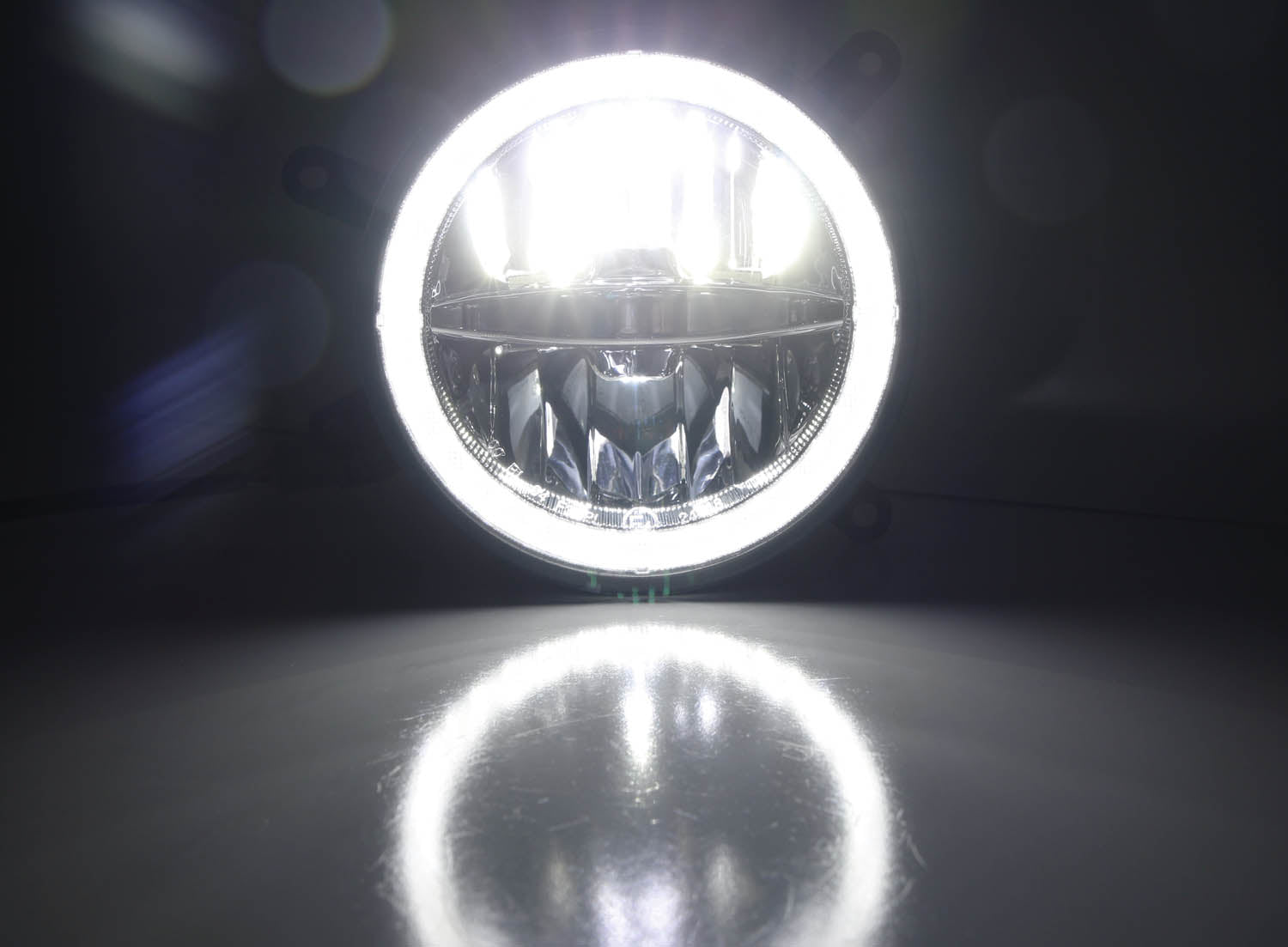 30W Rally Racing Style LED Halo Ring Fog Lights for 2005-2009 Ford Mustang - Durable Off-Road Fog Lamps with Bright Halo Rings for Night Driving & Car Shows