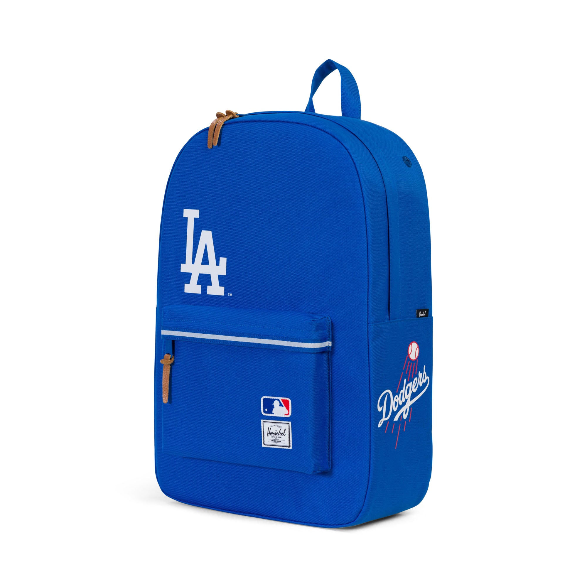 Herschel x MLB Los Angeles Dodgers Heritage Backpack Blue - Stylish College Backpack for School, Travel & Everyday Use
