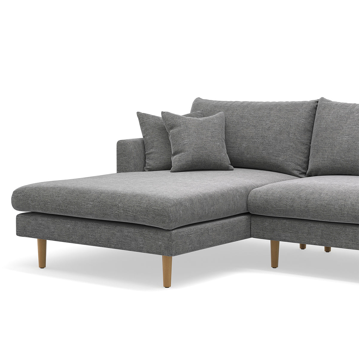 Byron Fabric Modular Sofa with Left Hand Chaise - Modern Sectional Couch for Living Room, Family Room & Home Theater Comfortable Seating