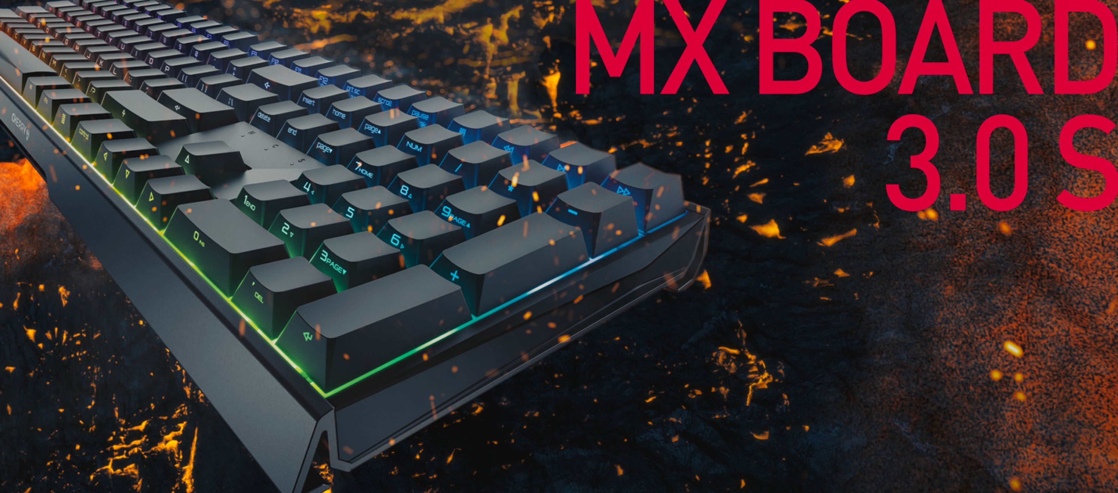 Cherry MX BOARD 3.0 S RGB Mechanical Gaming Keyboard with MX Black Switches - Wired USB Keyboard for PC Gamers, Typists & Programmers | Perfect for FPS, MOBA Games & Office Work