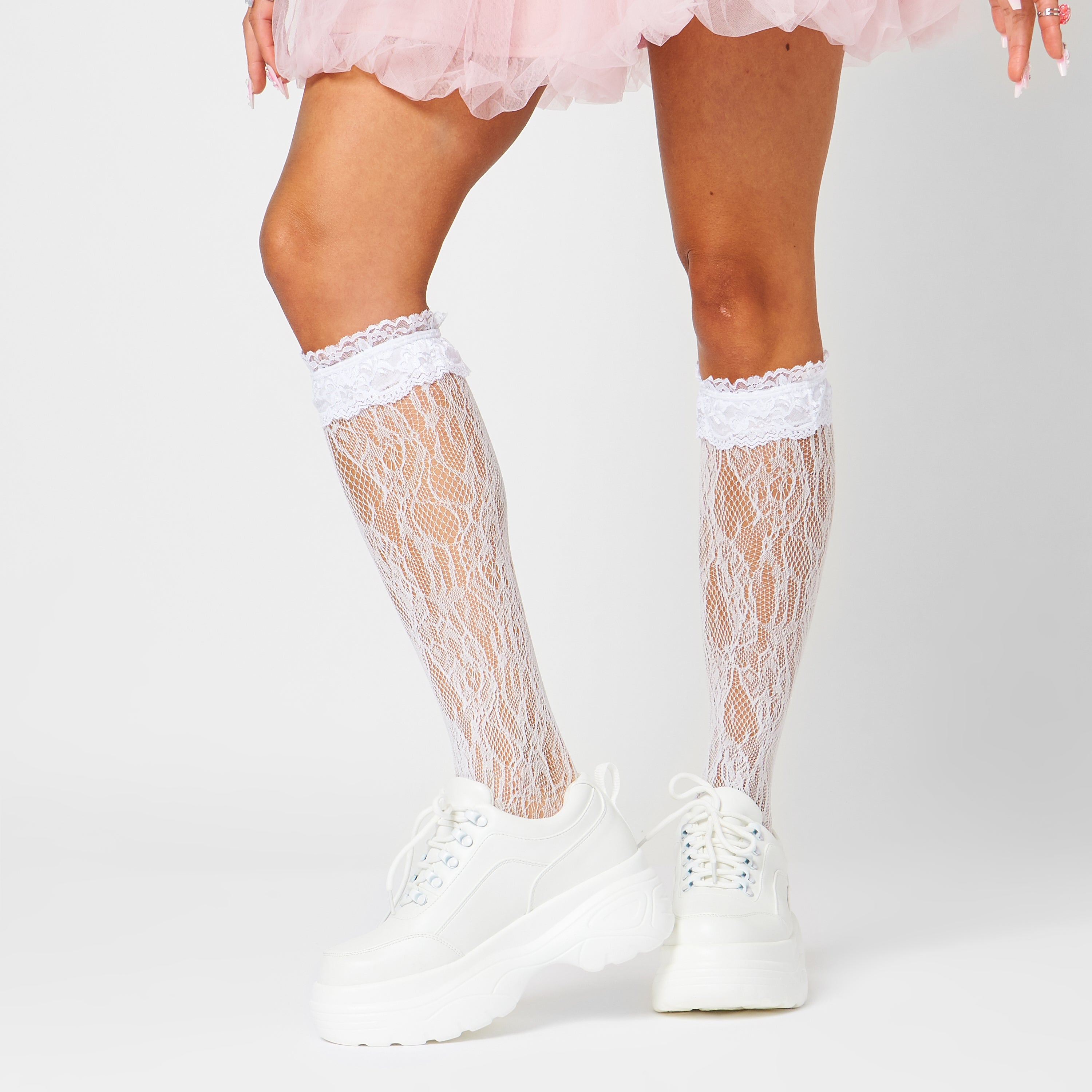 Jennie Striker White Chunky Bubble Trainers - Women's Fashion Sneakers for Casual Wear, Running & Gym Workouts