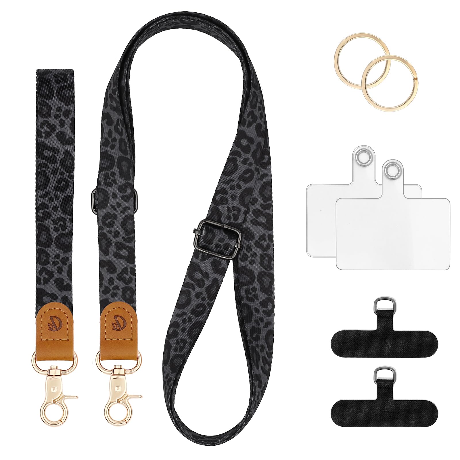 Universal Phone Lanyard with Crossbody Strap - Adjustable Phone Charms Strap for All Smartphones - Perfect for Travel, Work, and Hands-Free Convenience