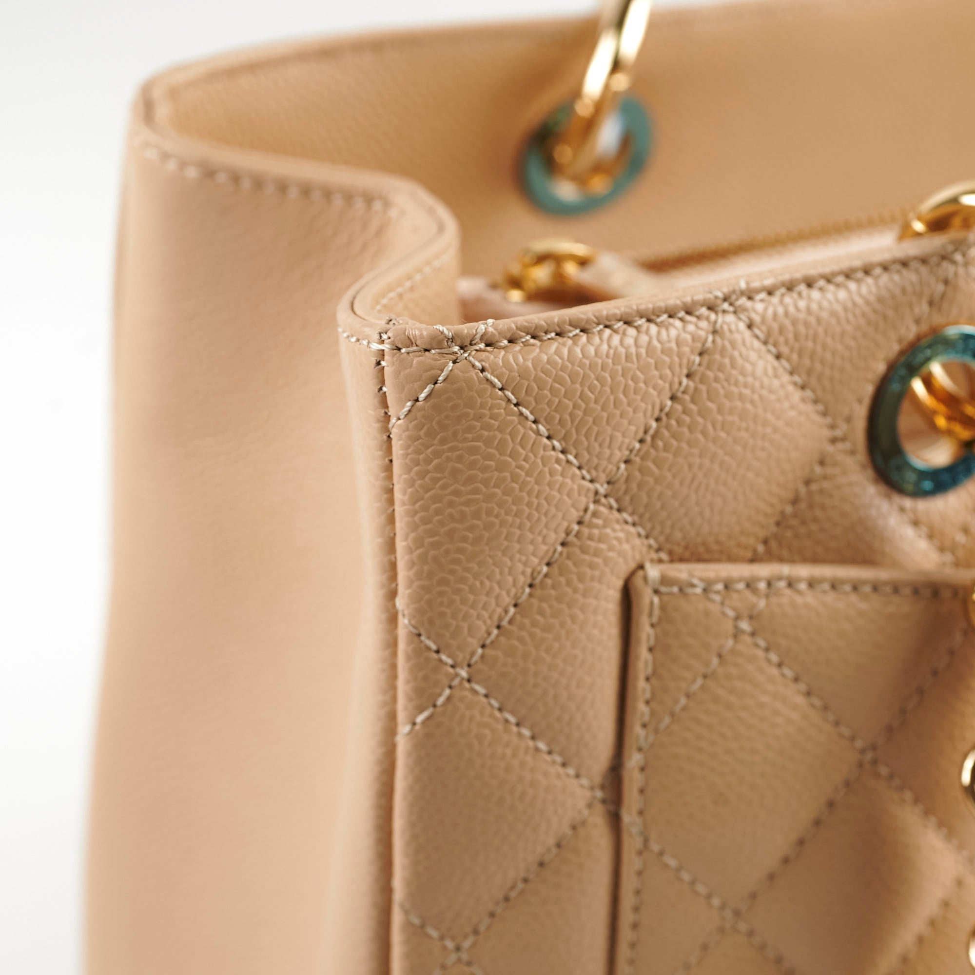 Chanel Caviar GST Grand Shopping Tote Bag in Beige - Luxury Leather Handbag for Women, Perfect for Work, Travel & Everyday Use