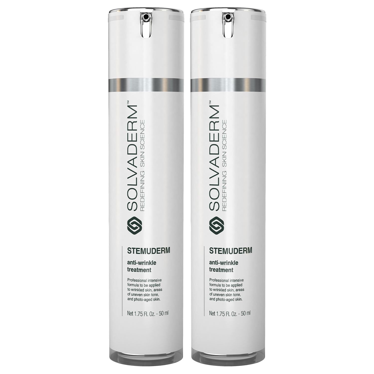 Stemuderm Anti-Aging Face & Eye Cream for Fine Lines and Wrinkles - Organic Plant Stem Cell Moisturizer Boosts Collagen & Elastin Production - Daily Hydration for Youthful Skin - Perfect for Morning & Night Skincare Routine (2-Pack)