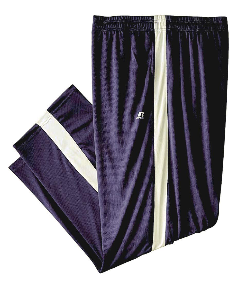 Russell Athletic Men's Big and Tall Dri-Power Performance Pants - Moisture Wicking, Comfort Fit, Navy Stripe (XLarge Tall) - Ideal for Workouts, Gym & Casual Wear