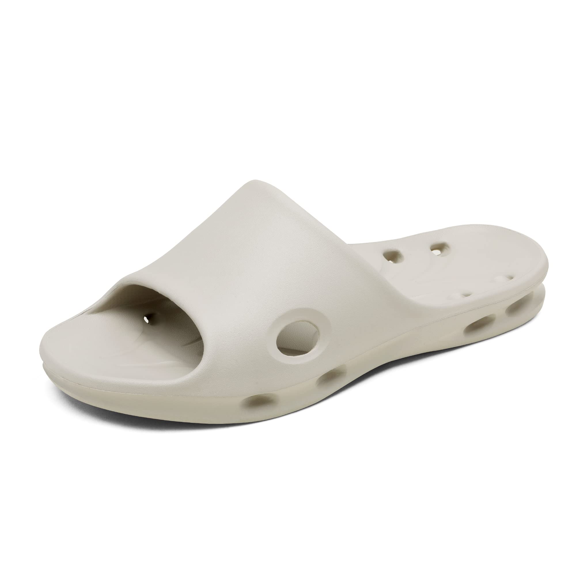 Bruno Marc Men's Slide Shower Sandals - Quick Drying Bathroom Slippers with Drainage Holes - Comfortable House Shoes for Indoor, Pool & Gym Use