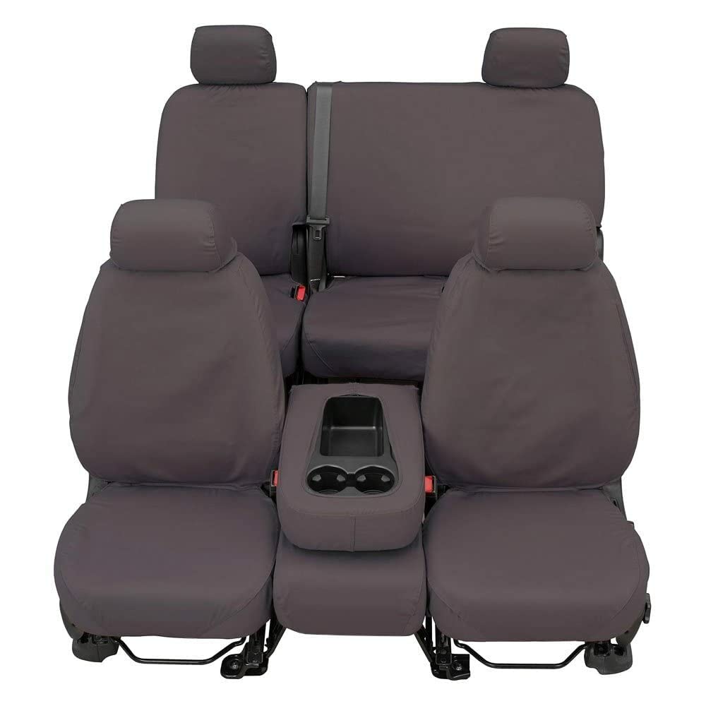 Custom Polycotton Seat Covers for 2011-2024 Ram 1500 & 2500/3500 Crew/Quad Cab - 2nd Row Bench Fit, Durable Grey Car Seat Protectors - Perfect for Truck Owners, Off-Roading & Daily Commute