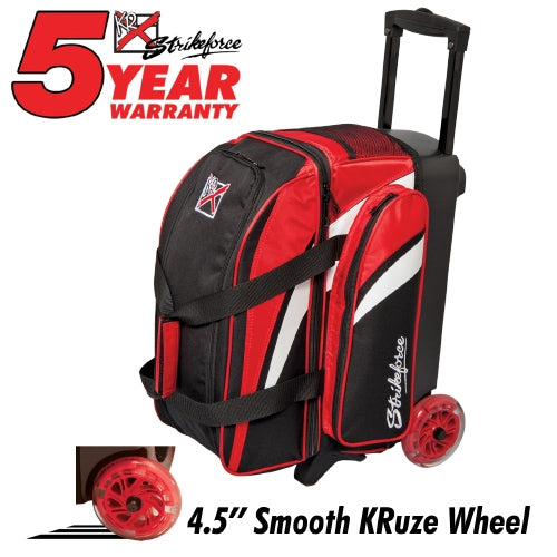 KR Strikeforce Cruiser Red Black Double Roller Bag - Durable Travel Luggage for Sports Equipment & Gym Gear - Perfect for Air Travel, Tournaments, and Workout Sessions