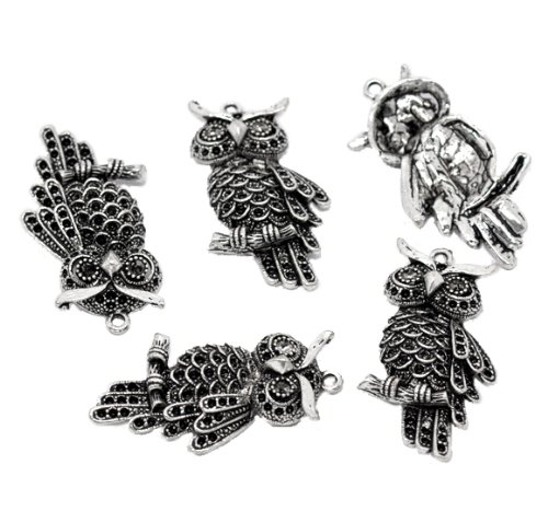 Sparkling Silver Owl Charm Pendant Necklace for Women - Elegant Jewelry Gift for Birthday, Anniversary & Special Occasions