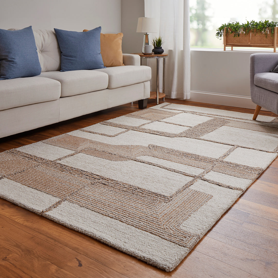 Pollock Brown Rug - Soft & Stylish Area Rug for Living Room, Bedroom, or Office - Non-Slip & Durable Home Decor