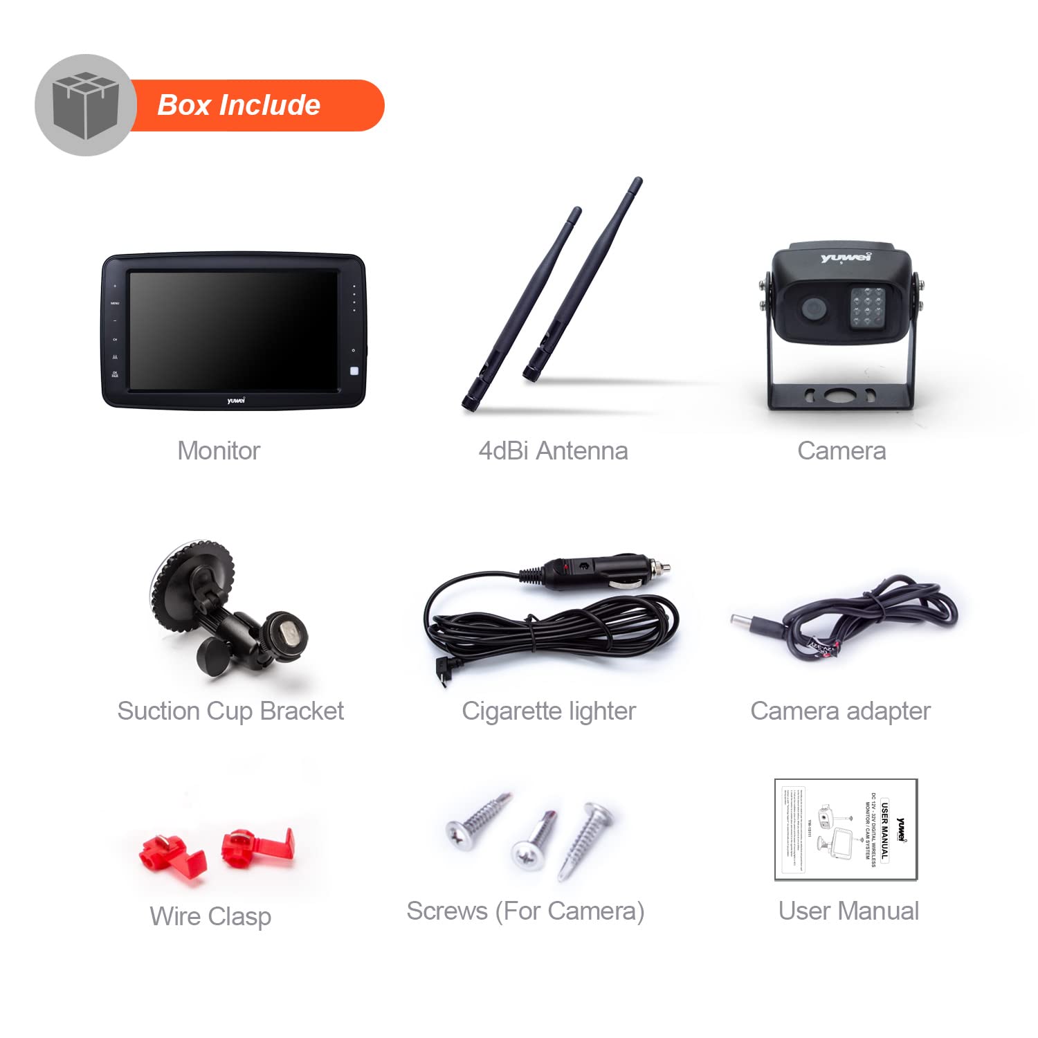 7-Inch Splitscreen Wireless Backup Camera System - Waterproof Rear View Camera with Night Vision, Supports 2nd Camera for Trailers, RVs, Trucks & Horse Trailers | Easy Parking & Reversing Safety