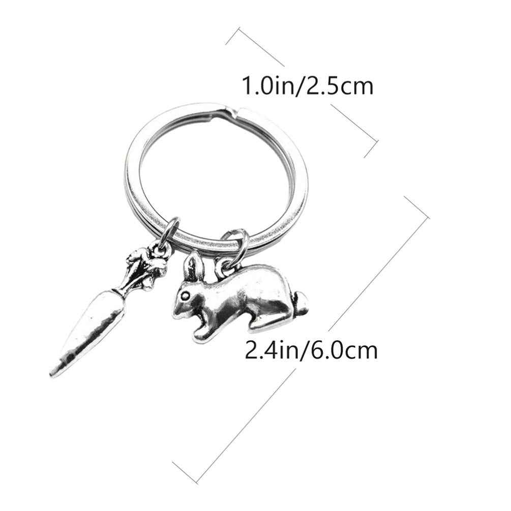 PRETYZOOM 1pc Alloy Carrot Keychain - Cute Rabbit Key Ring Pendant for Bags, Keys & Accessories | Perfect Gift for Home, Office & Travel Use