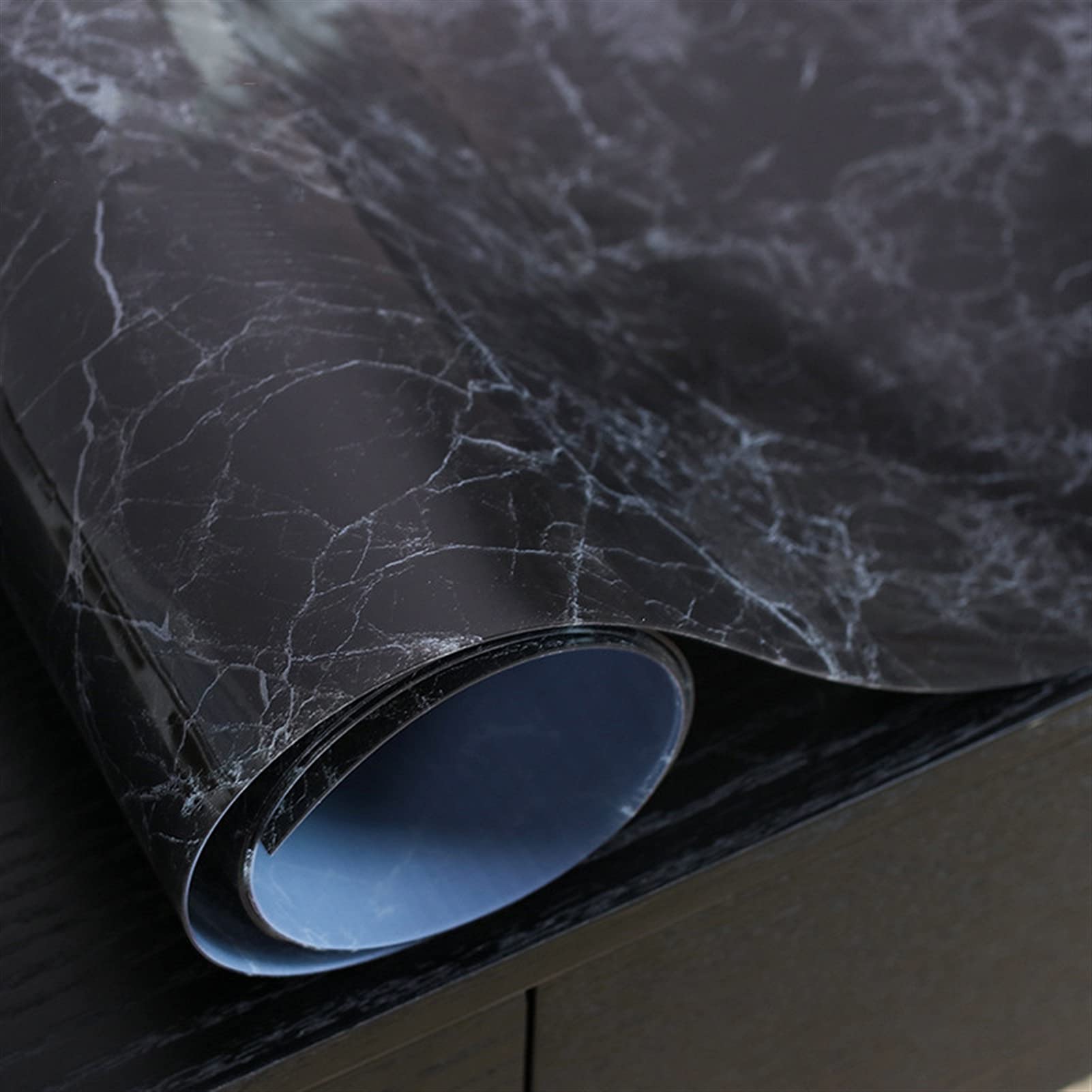 Black White Marble PVC Waterproof Tablecloth - Soft Luxury Crystal Glass Table Cover - 100x150cm - Durable Furniture Protection for Dining Tables, Parties & Home Decor