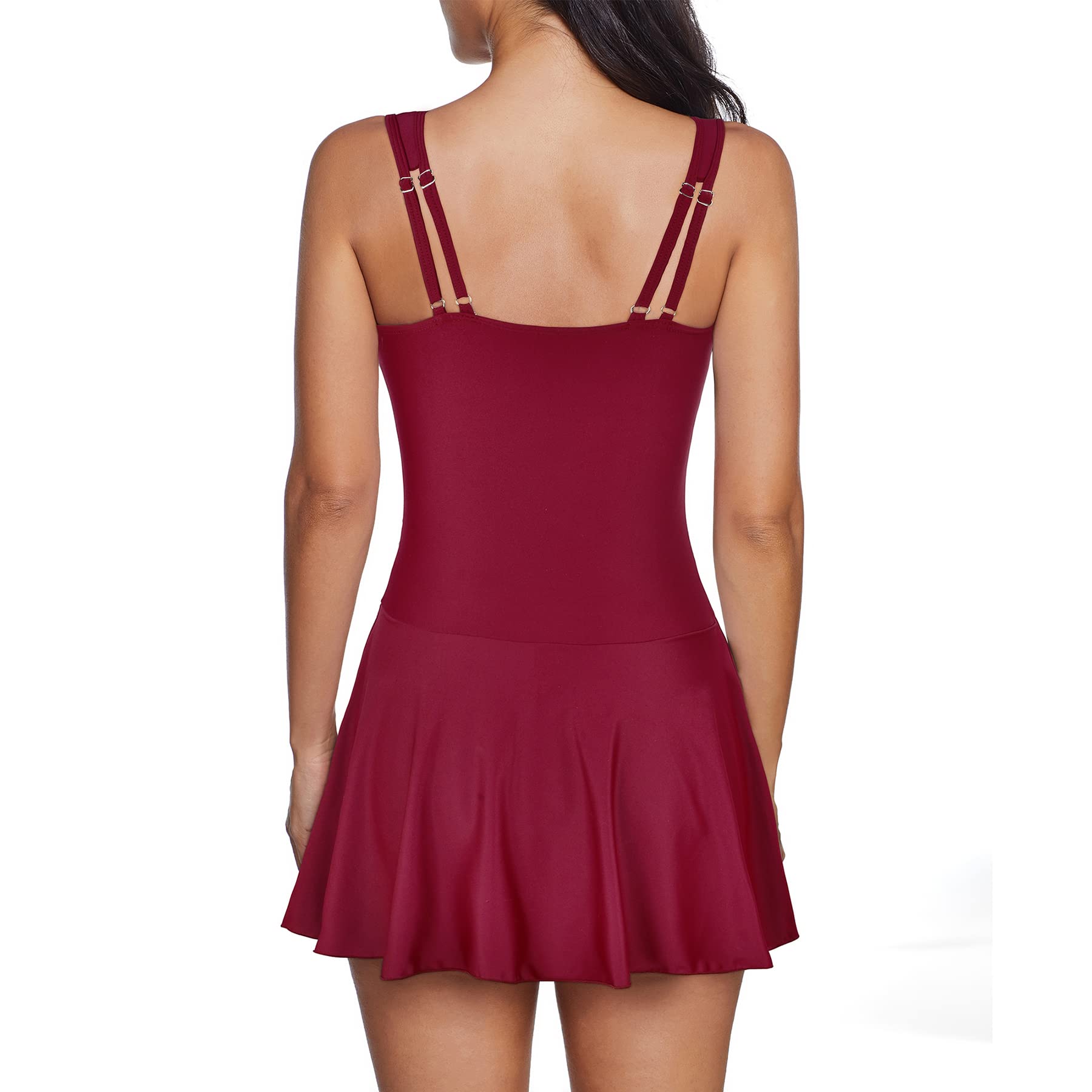 Zando Women's One Piece Swimsuit 2025 - Tummy Control Swim Dress with Skirt | Bathing Suit for Beach, Pool & Vacation | Plus Size Swimwear for Women